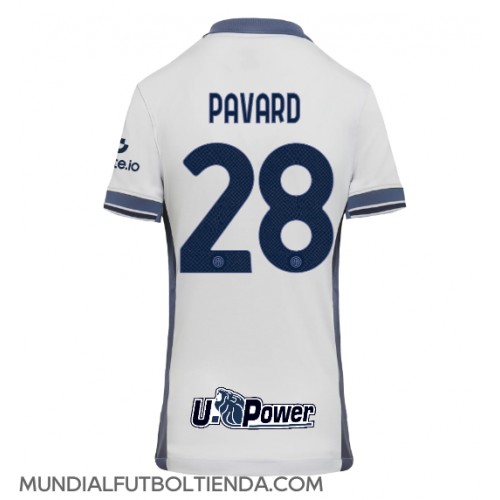 Camiseta Inter Milan Benjamin Pavard #28 Segunda Equipación Replica 2024-25 para mujer mangas cortas